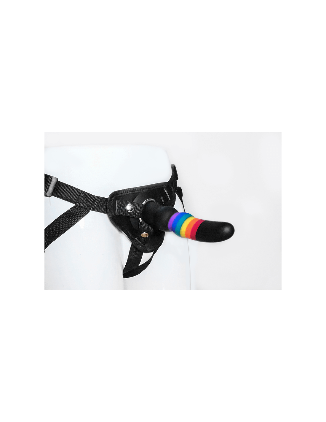 DreamToys Colourful Love Strap On Solid Dildo - Afbeelding 3