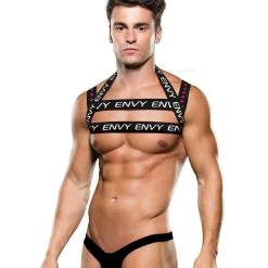 Envy Logo Harness Black White L/XL