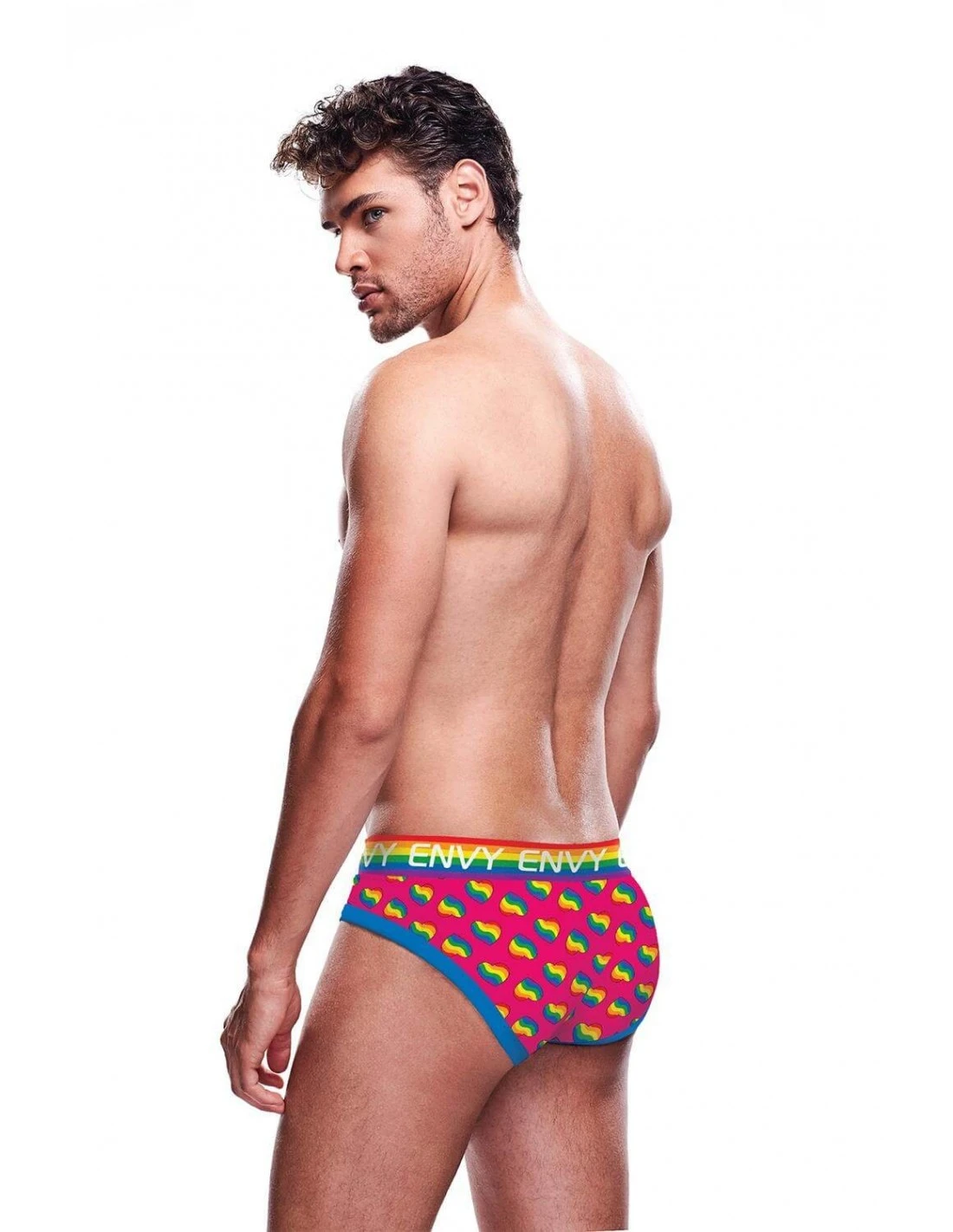 Envy Rainbow Hearts Brief L/XL - Afbeelding 2