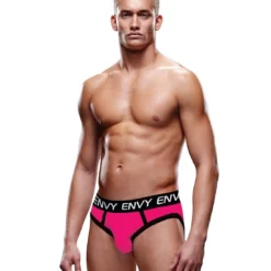 Envy Solid Envy Jock Pink Black L/XL