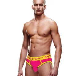 Envy Solid Envy Jock Pink Yellow L/XL