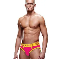 Envy Solid Envy Jock Pink Yellow S/M