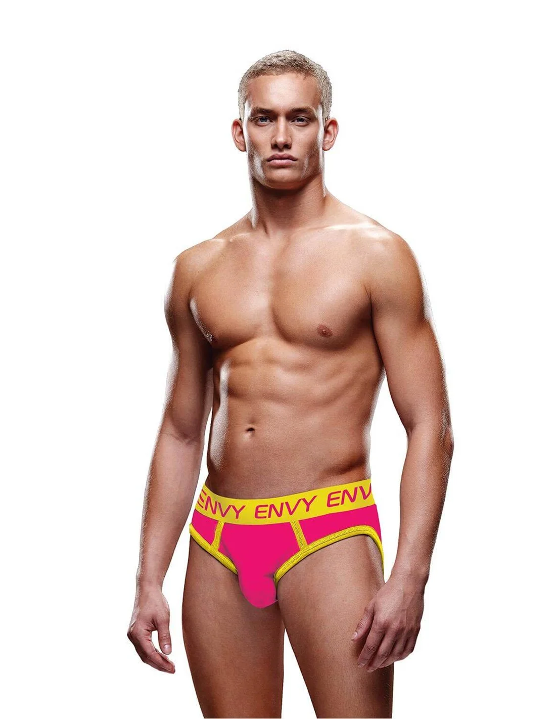 Envy Solid Envy Jock Pink Yellow S/M