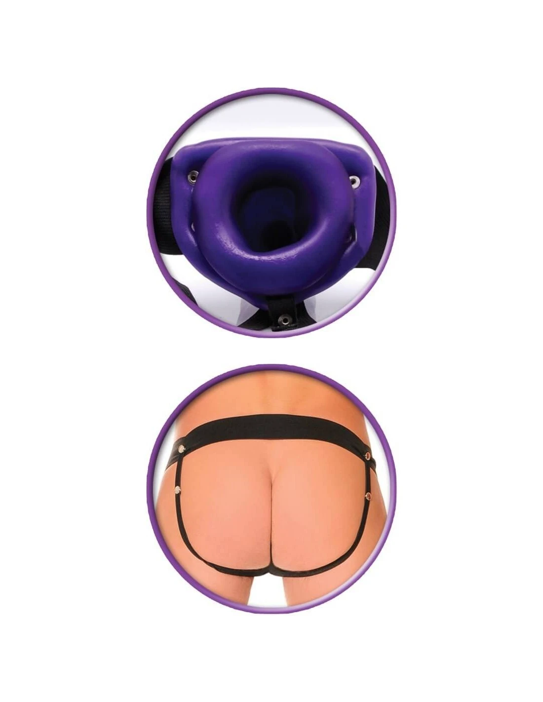 Fetish Fantasy Hollow Strap-on 6 Inch Purple - Afbeelding 3