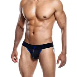 White Label MaleBasics Neon Jock Blue XL