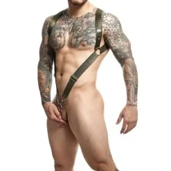 MOB DNGEON Straigh Back Harness Green