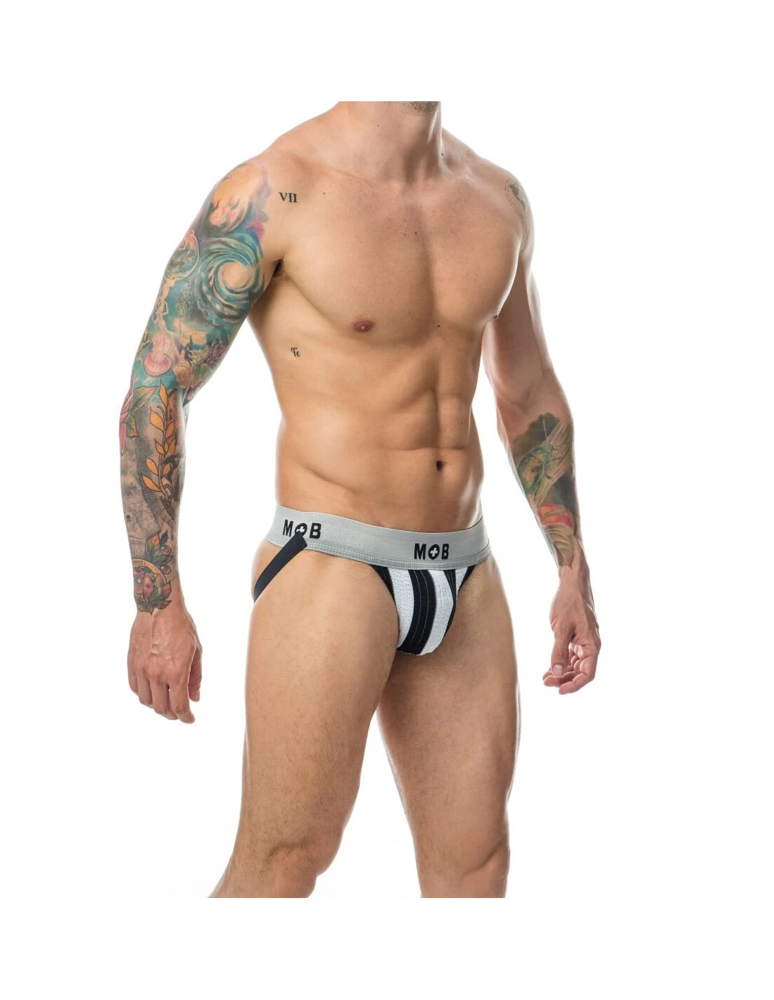MOB Stripe Classic Jock White L - Afbeelding 3