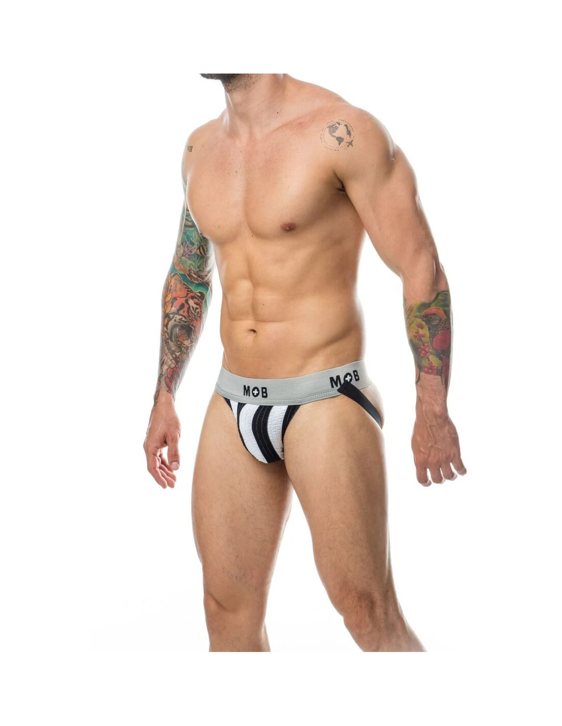 MOB Stripe Classic Jock White L - Afbeelding 6