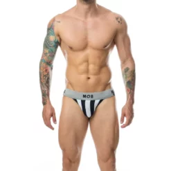 MOB Stripe Classic Jock White XXL