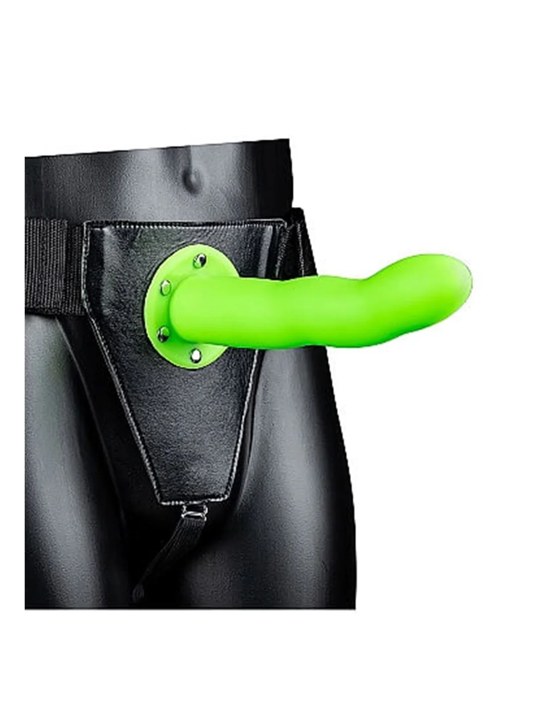 Ouch! Ouch Curved Hollow Strap-on 20 Cm GitD Neon - Afbeelding 2