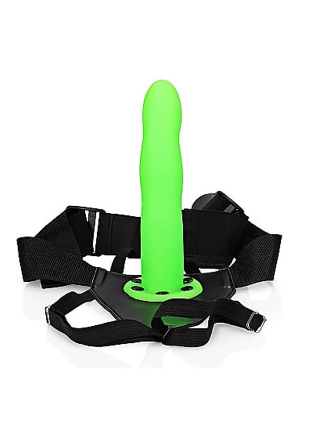 Ouch! Ouch Curved Hollow Strap-on 20 Cm GitD Neon - Afbeelding 3