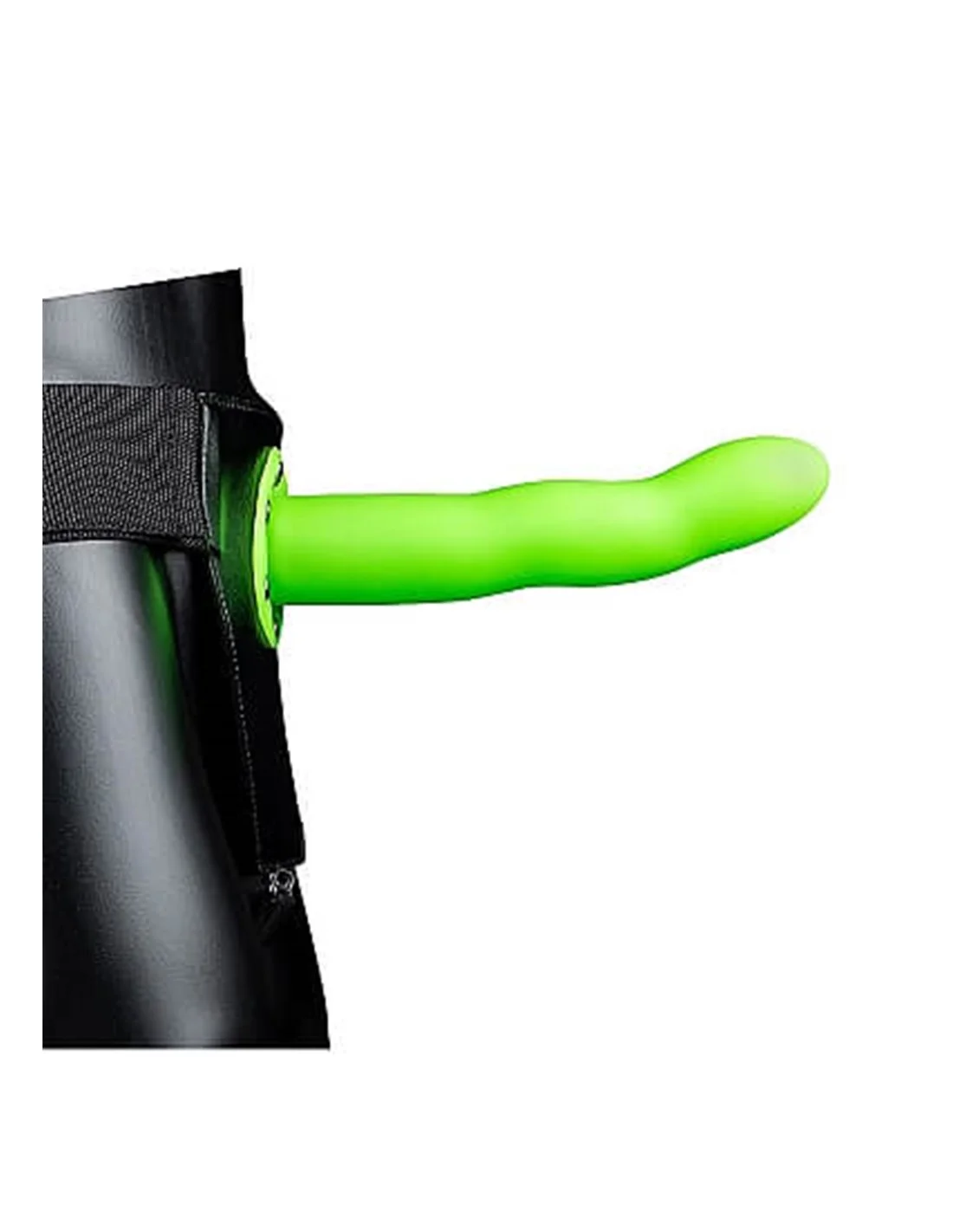 Ouch! Ouch Curved Hollow Strap-on 20 Cm GitD Neon