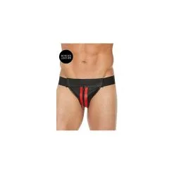 Ouch! Ouch Plain Front With Zip Jock S M Red