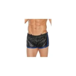 Ouch! OUCH Versatile Shorts Premium Leather Black Blue LXL