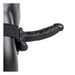 RealRock Hollow Strap-on With Balls 18 Cm Black