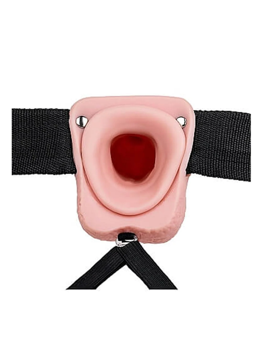 RealRock Hollow Strap-on With Balls 18 Cm Light Skin - Afbeelding 3