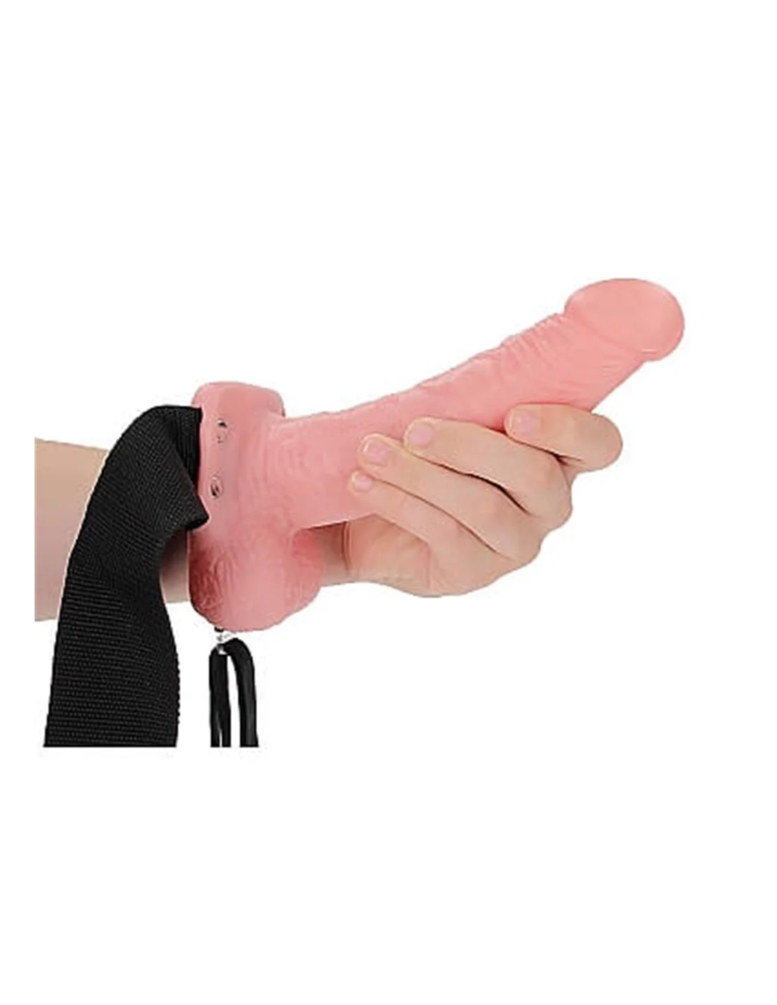 RealRock Hollow Strap-on With Balls 18 Cm Light Skin - Afbeelding 8