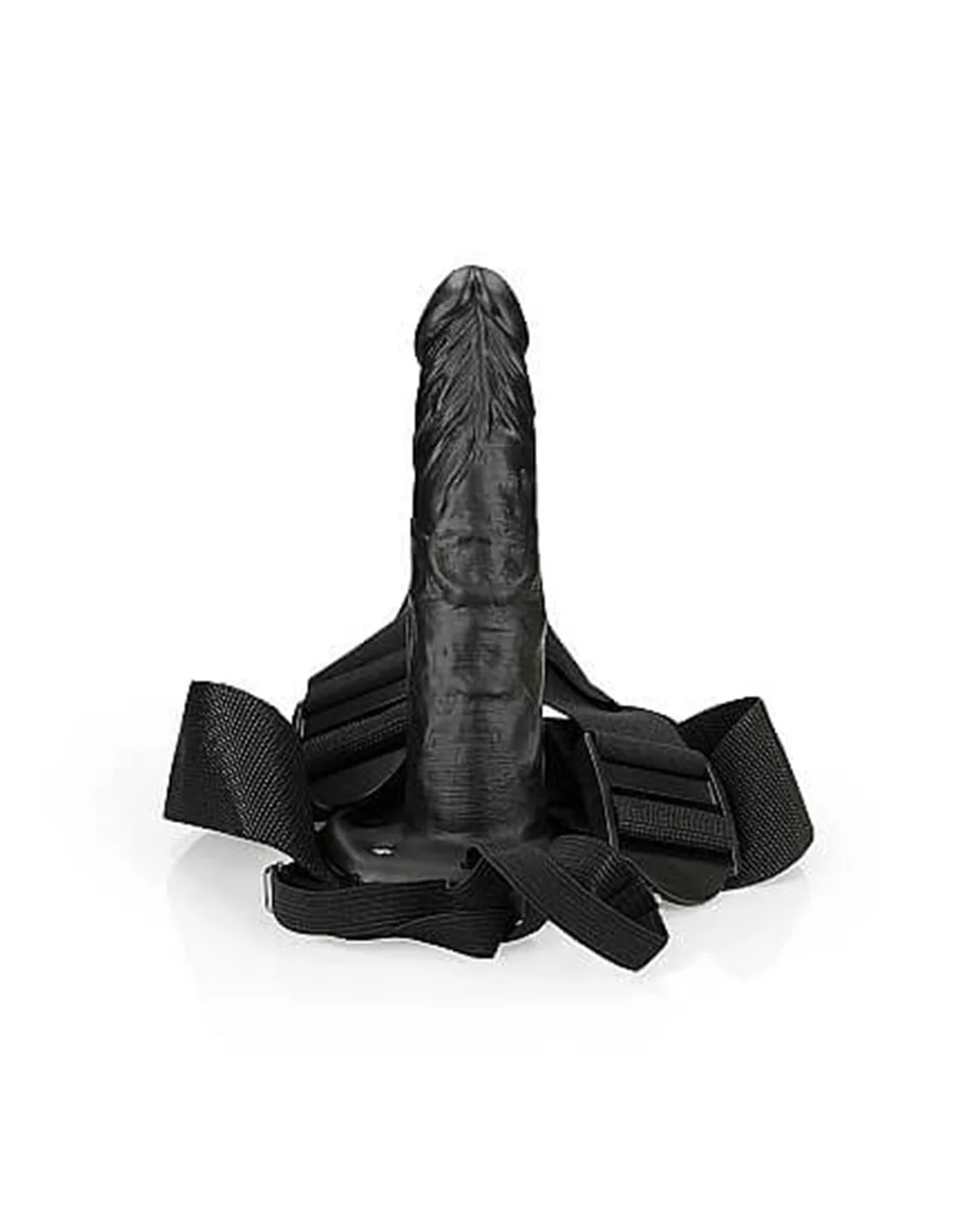 RealRock Hollow Strap-on Without Balls 20.5 Cm Black - Afbeelding 3