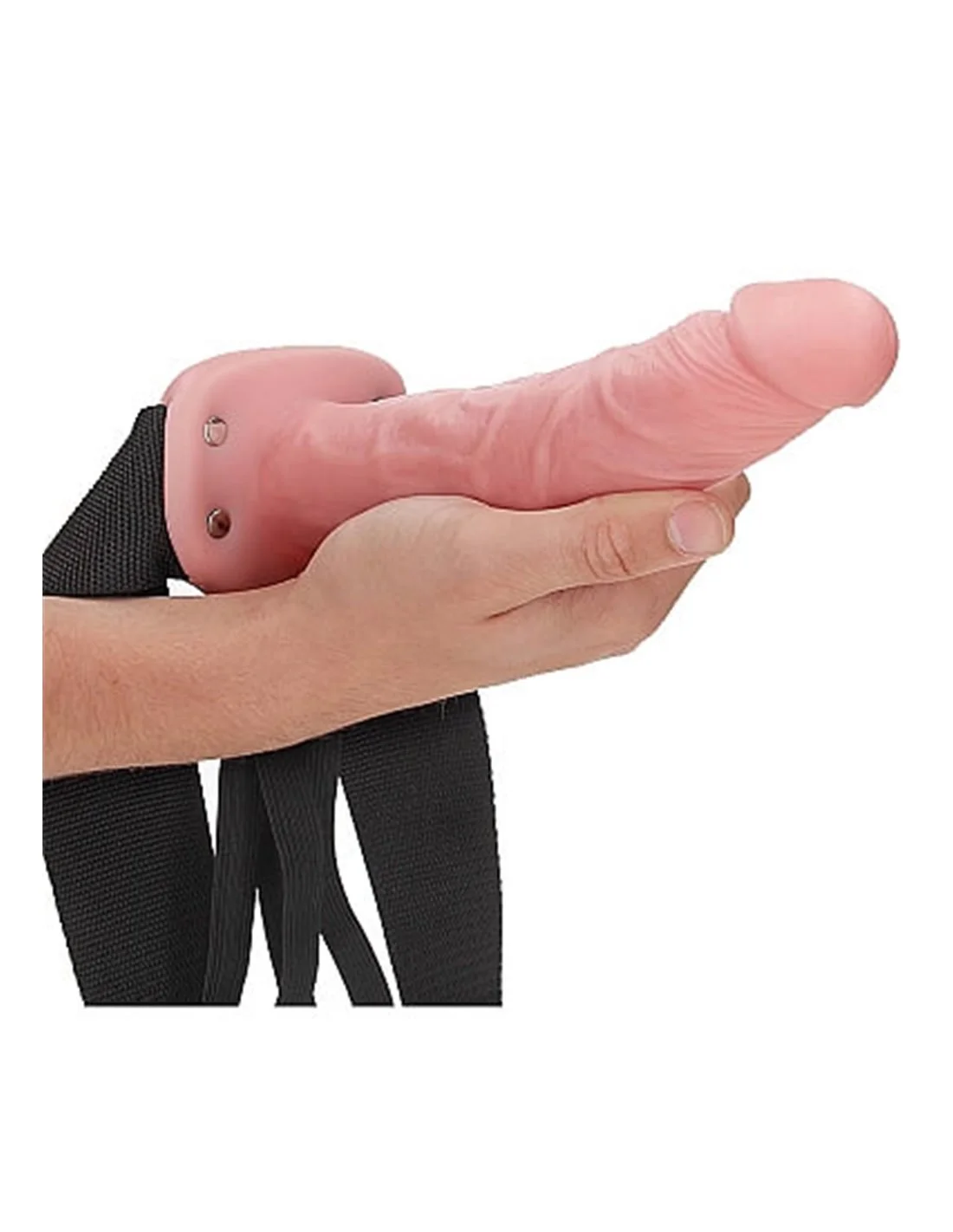 RealRock Hollow Strap-on Without Balls 20.5 Cm Light Skin - Afbeelding 4