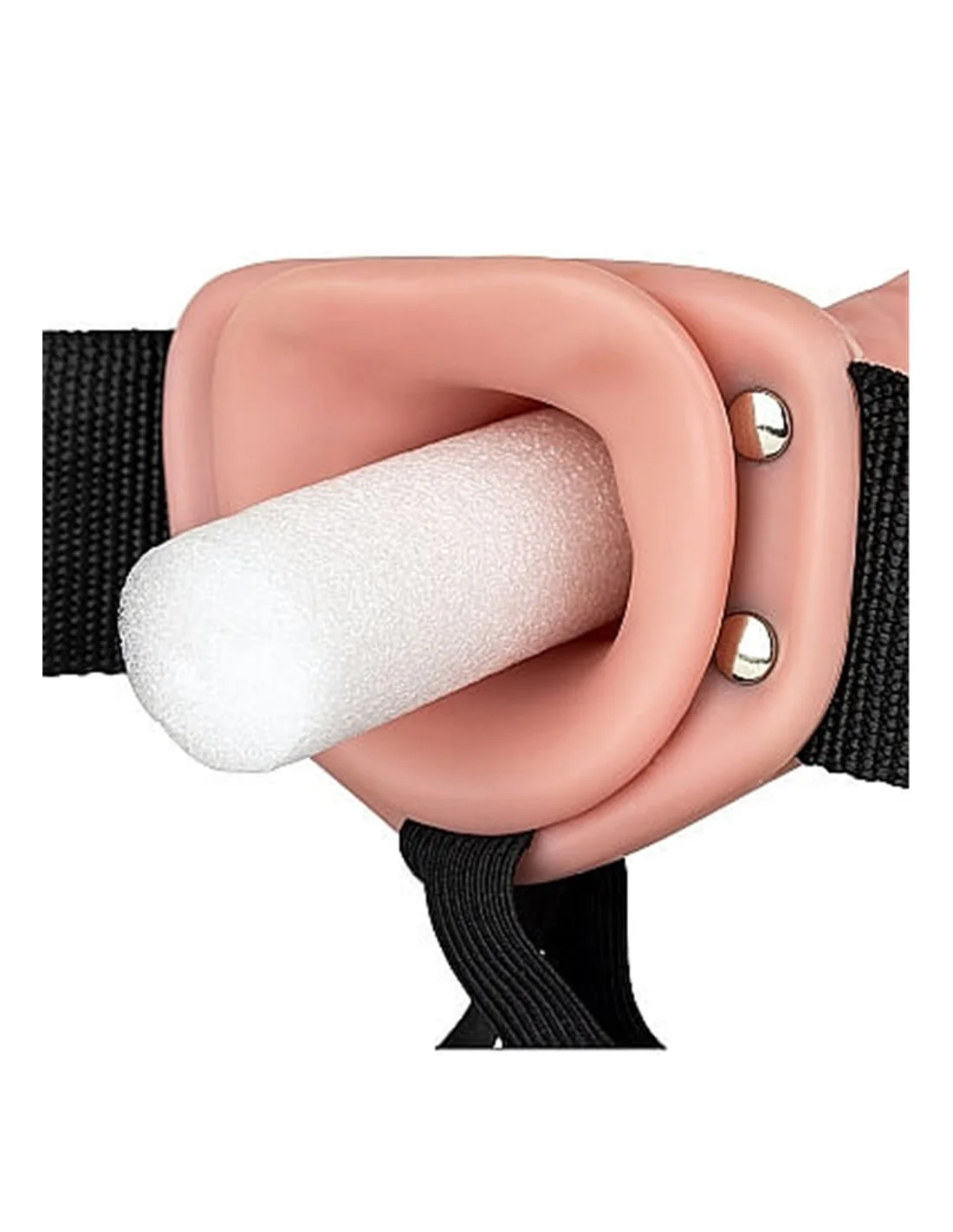 RealRock Hollow Strap-on Without Balls 20.5 Cm Light Skin - Afbeelding 7