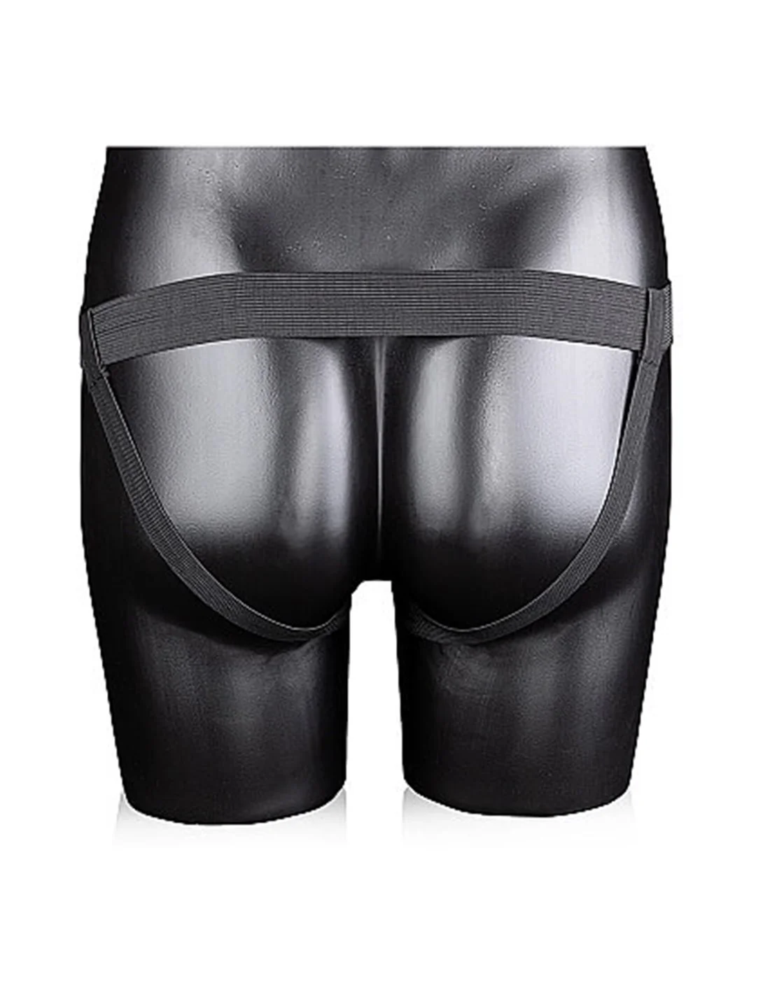 RealRock Textured Curved Hollow Strap-on 20 Cm Metalic Blue - Afbeelding 5